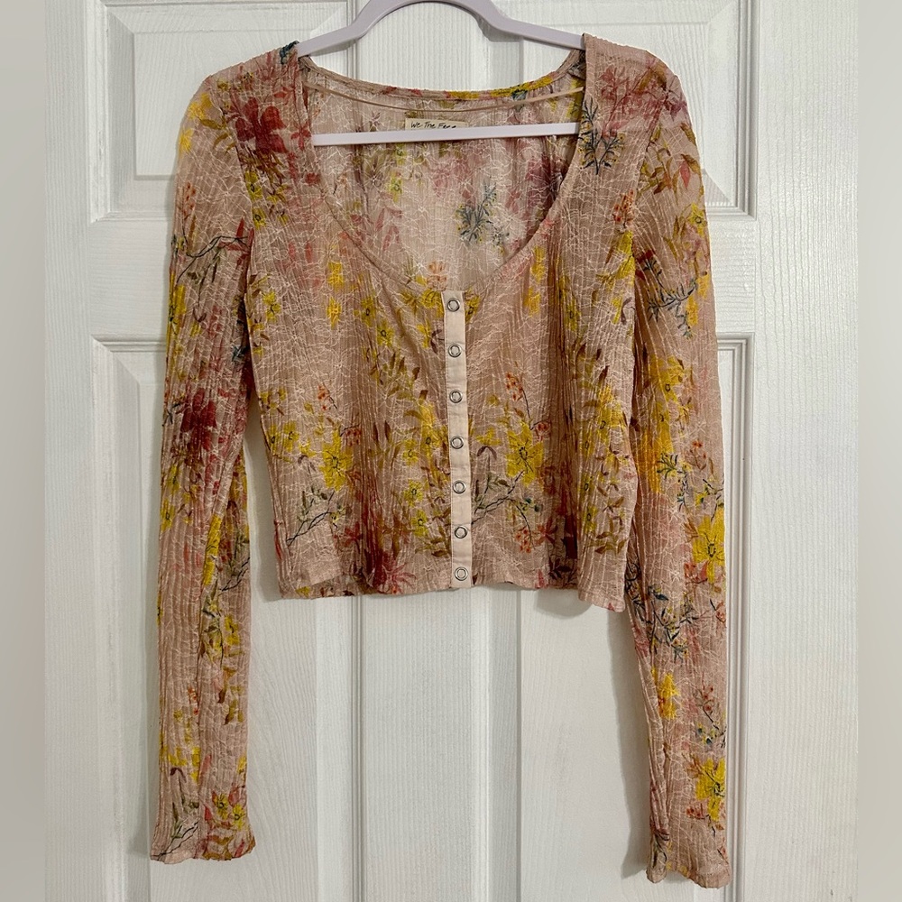 NWT Free People Angelina Top in Light Combo - Picture 2 of 7